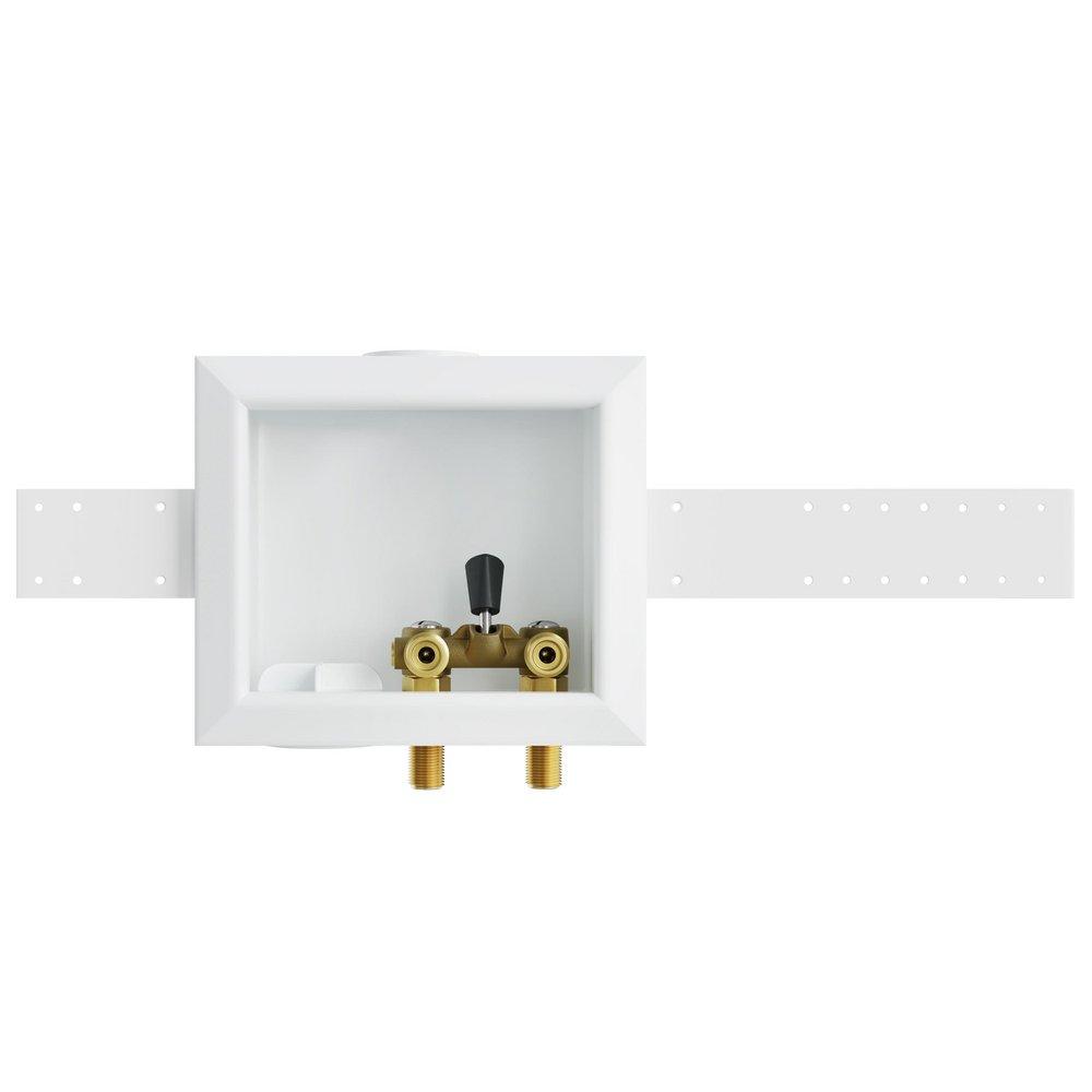 Jones Stephens White 7-11/100 x 3-17/25 x 7-83/100 in. Washing Machine Supply Box 