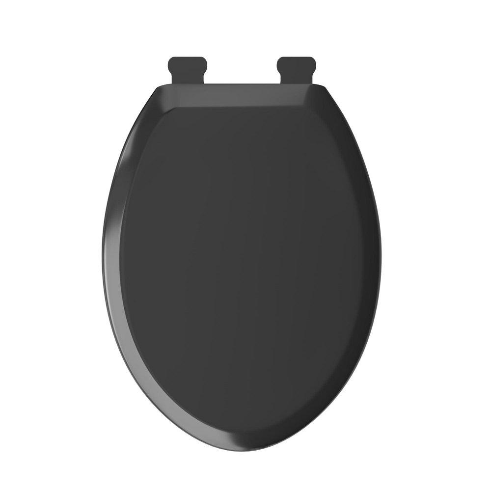 Elongated Closed Front Toilet Seat in Black 