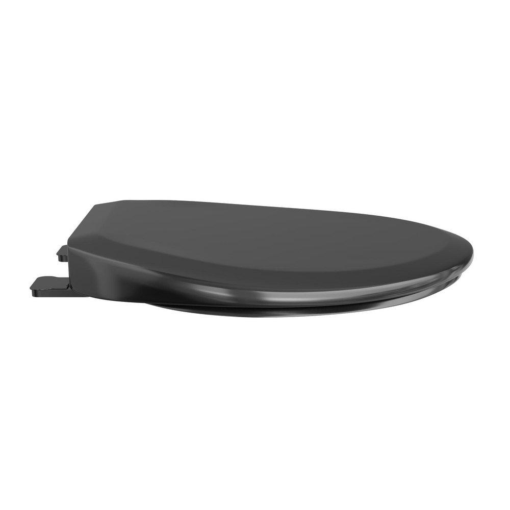 Elongated Closed Front Toilet Seat in Black 