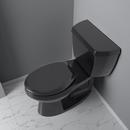 Elongated Closed Front Toilet Seat in Black 