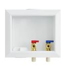 Jones Stephens White 1/2 in. Quarter-turn Washing Machine Box with Left Outlet 