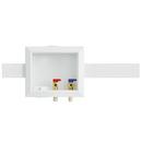 Jones Stephens White 1/2 in. Quarter-turn Washing Machine Box with Left Outlet 