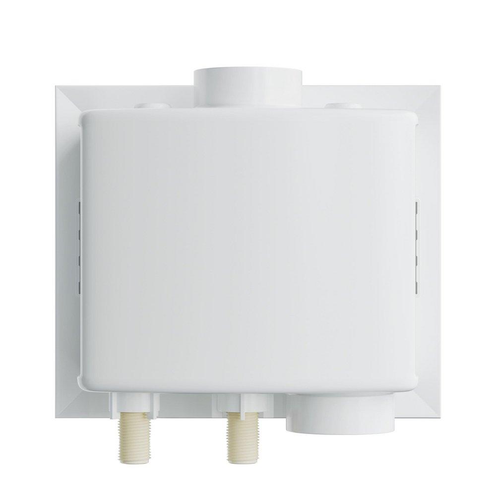 Jones Stephens White 1/2 in. Quarter-turn Washing Machine Box with Left Outlet 
