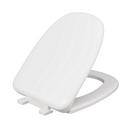 Elongated Square Closed Front Toilet Seat in White