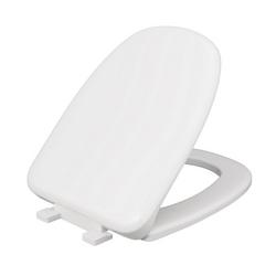 Elongated Square Closed Front Toilet Seat in White