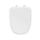 Elongated Square Closed Front Toilet Seat in White 