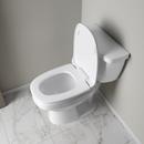 Elongated Square Closed Front Toilet Seat in White 