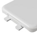 Elongated Square Closed Front Toilet Seat in White 