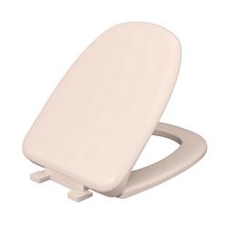 Elongated Square Closed Front Toilet Seat with Slow-Close in Bone