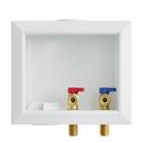 Jones Stephens White 1/2 in. Quarter-turn Washing Machine Box with Left Outlet 