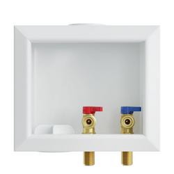 Quarter Turn Valve 1/2 in. MIP/Sweat Washing Machine Supply Box, Left Outlet