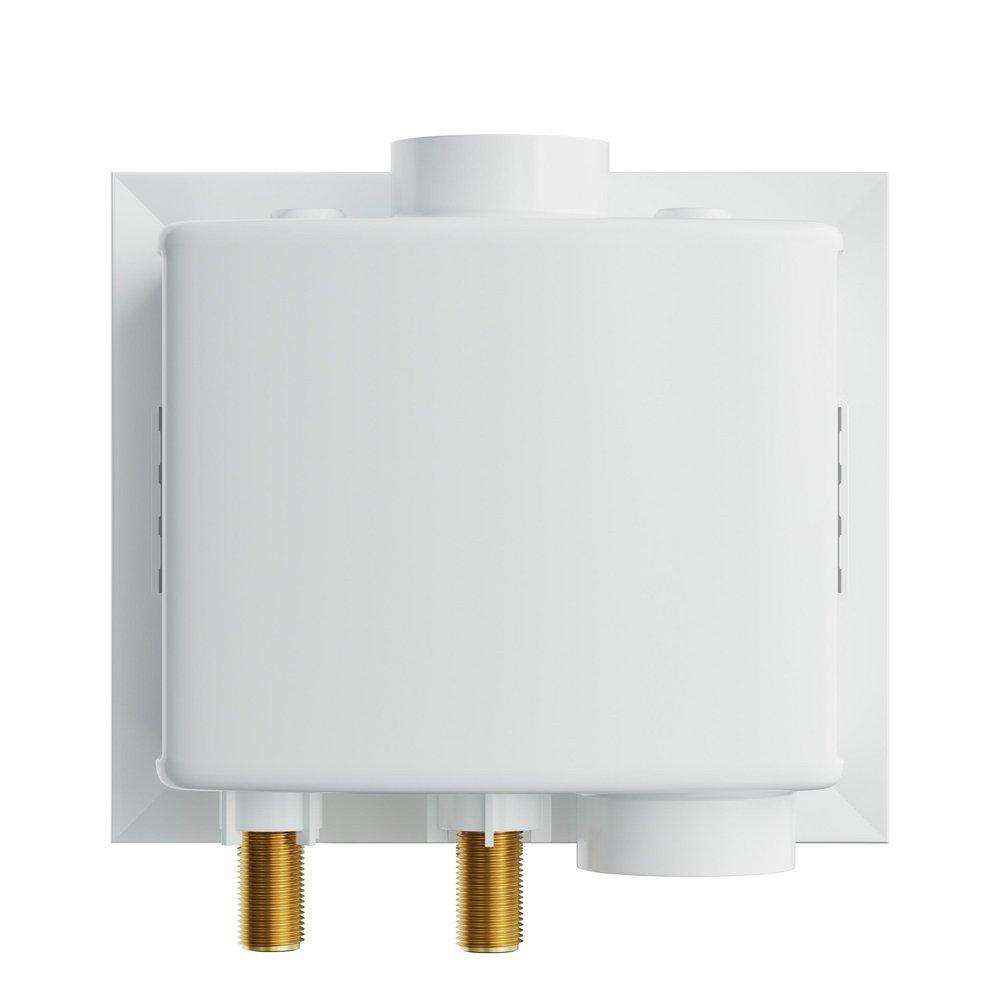 Jones Stephens White 1/2 in. Quarter-turn Washing Machine Box with Left Outlet 