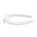 Round Plastic Open Front Toilet Seat in White 