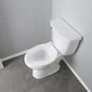 Round Plastic Open Front Toilet Seat in White 