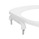 Round Plastic Open Front Toilet Seat in White 