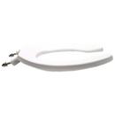 Round Plastic Open Front Toilet Seat in White 