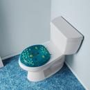 Round Closed-Front Toilet Seat and Lid with Aquarium Scene 