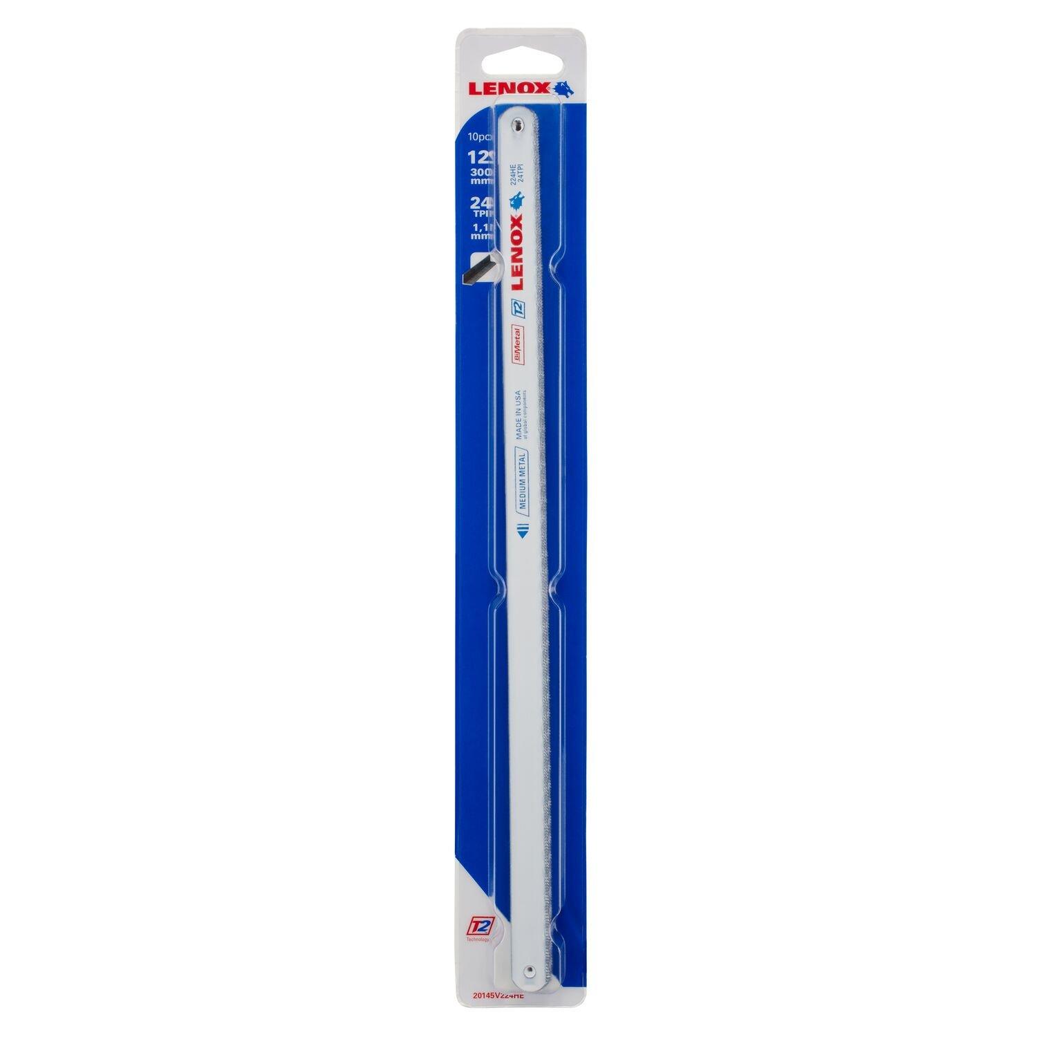 LENOX 12 in. Bi-metal Hacksaw Blade (Pack of 10) 