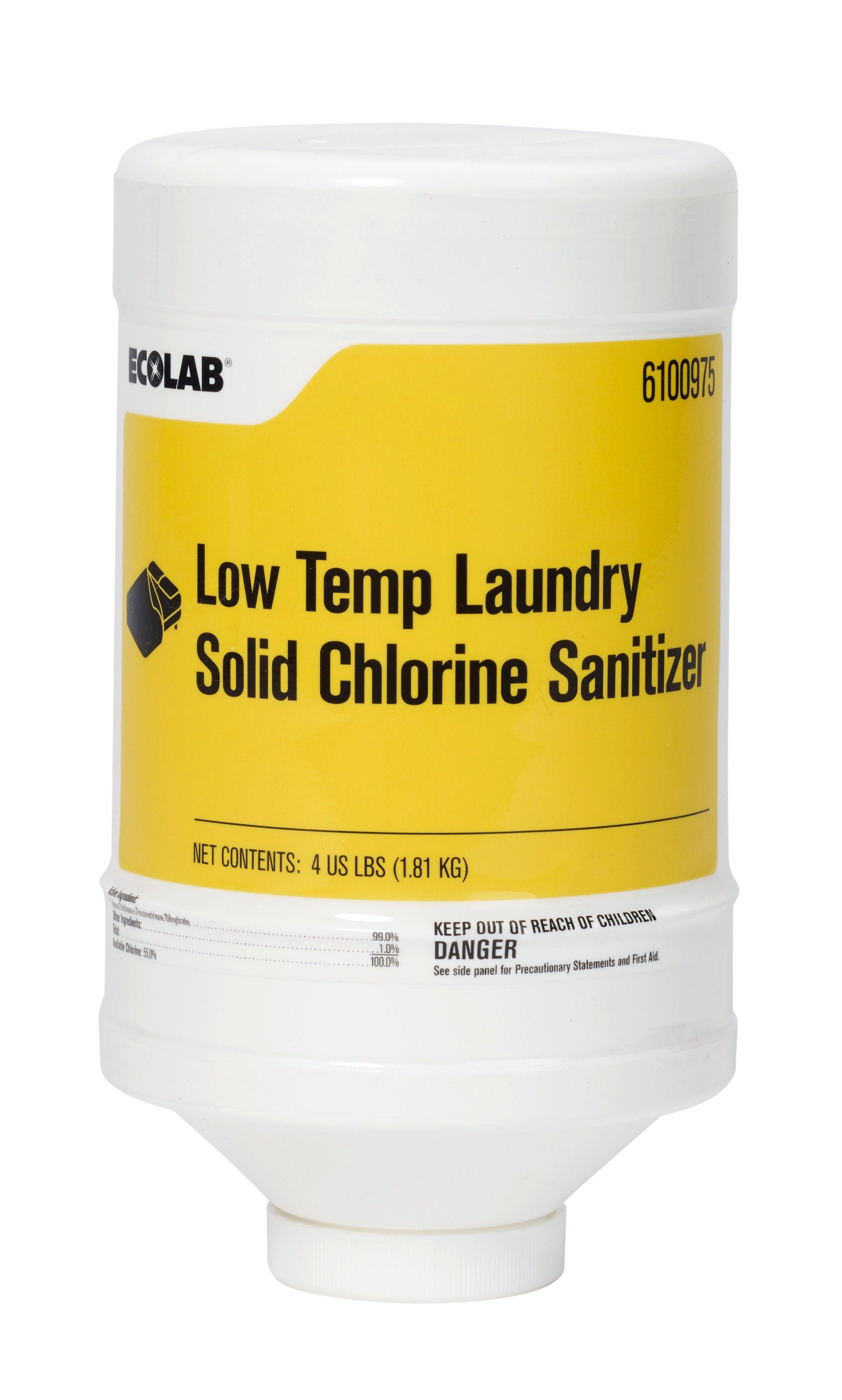 Ecolab Opaque Low-Temperature Laundry Solid Chlorine Sanitizer (Case of 2) 