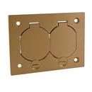 7/50 in. 1-Gang Duplex Cover with Flip Lid in Brass