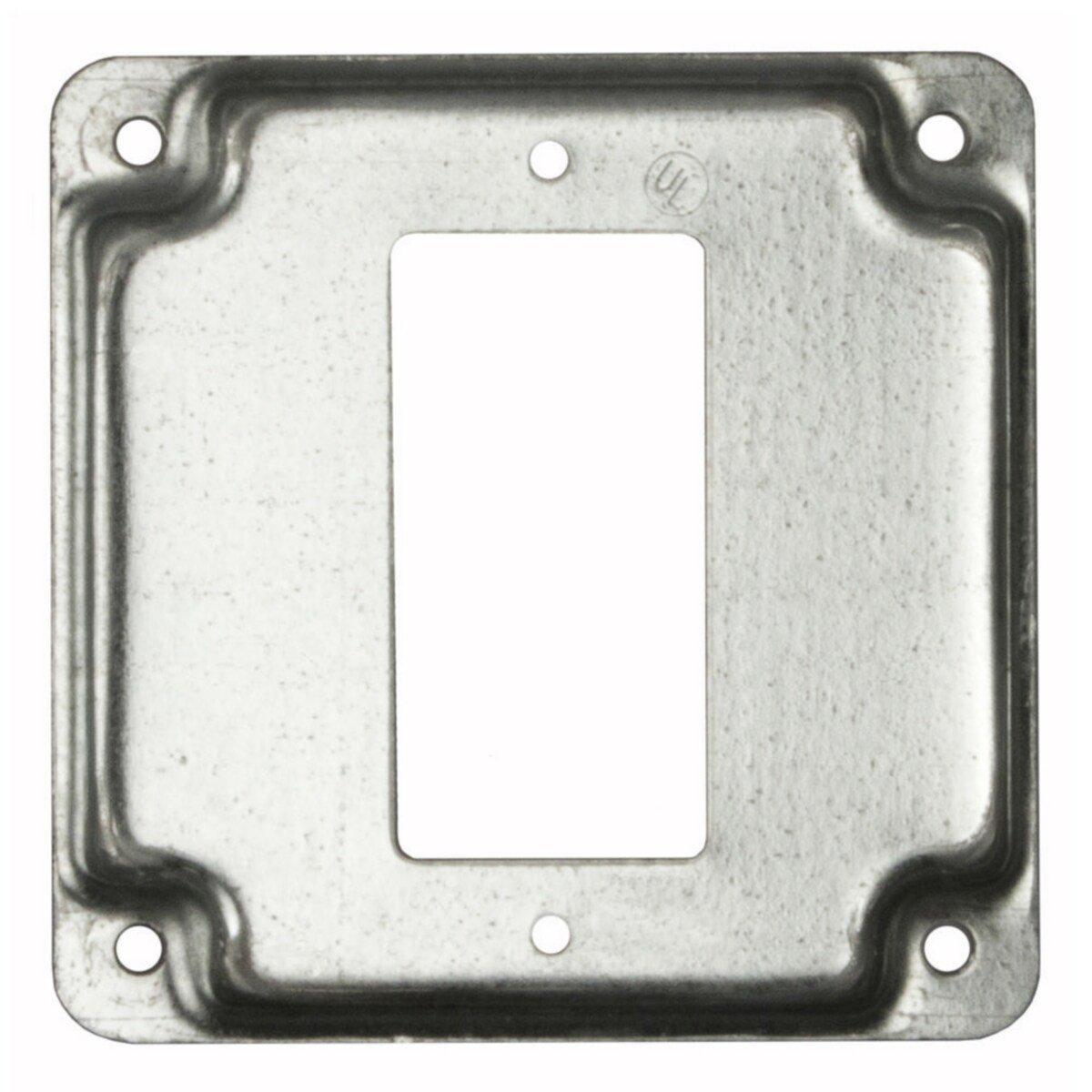 RACO Grey Square Exposed Work Cover 1-GFCI in Grey 