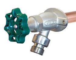 Satin Nickel Plated 12 x 1/2 in. MPT x Sweat Wall Hydrant