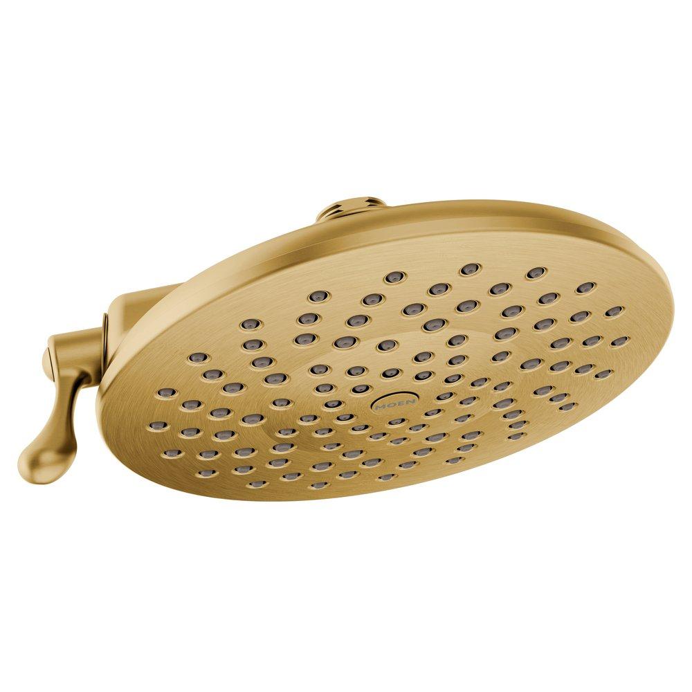 Moen Brushed Gold Dual Function Full Spray and Concentrated Showerhead 