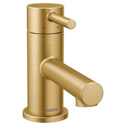 Single Handle Monoblock Bathroom Sink Faucet in Brushed Gold