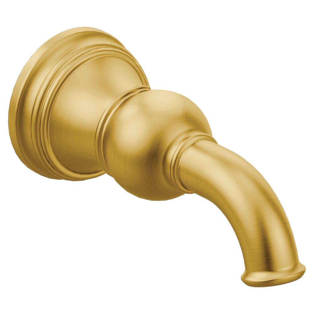 Moen Brushed Gold 1/2 in. Slip-Fit CC Connection Tub Spout 