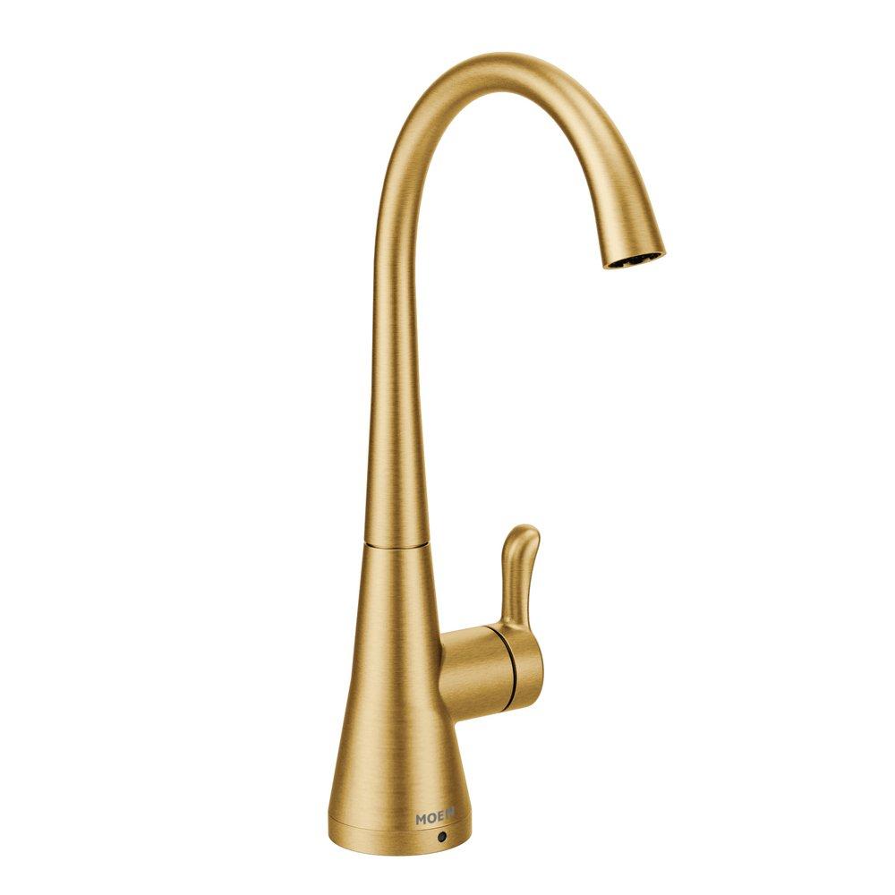 Moen Brushed Gold 1.5 gpm 1 Hole Deck Mount Beverage Faucet with Single Lever Handle 