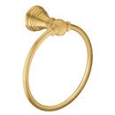 Round Closed Towel Ring in Brushed Gold