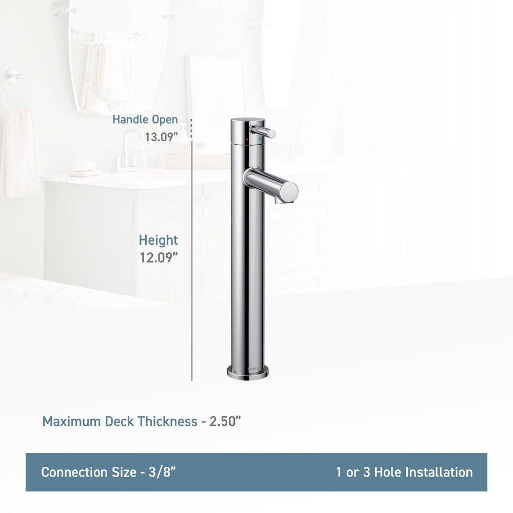 Moen Brushed Gold Single Handle Vessel Filler Bathroom Sink Faucet 