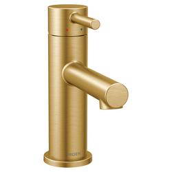Single Handle Monoblock Bathroom Sink Faucet in Brushed Gold