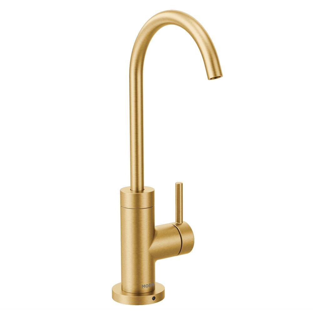 Moen Brushed Gold 1.5 gpm 1 Hole Deck Mount Beverage Faucet with Single Lever Handle 
