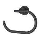 Rectangular Open Towel Ring in Matte Black