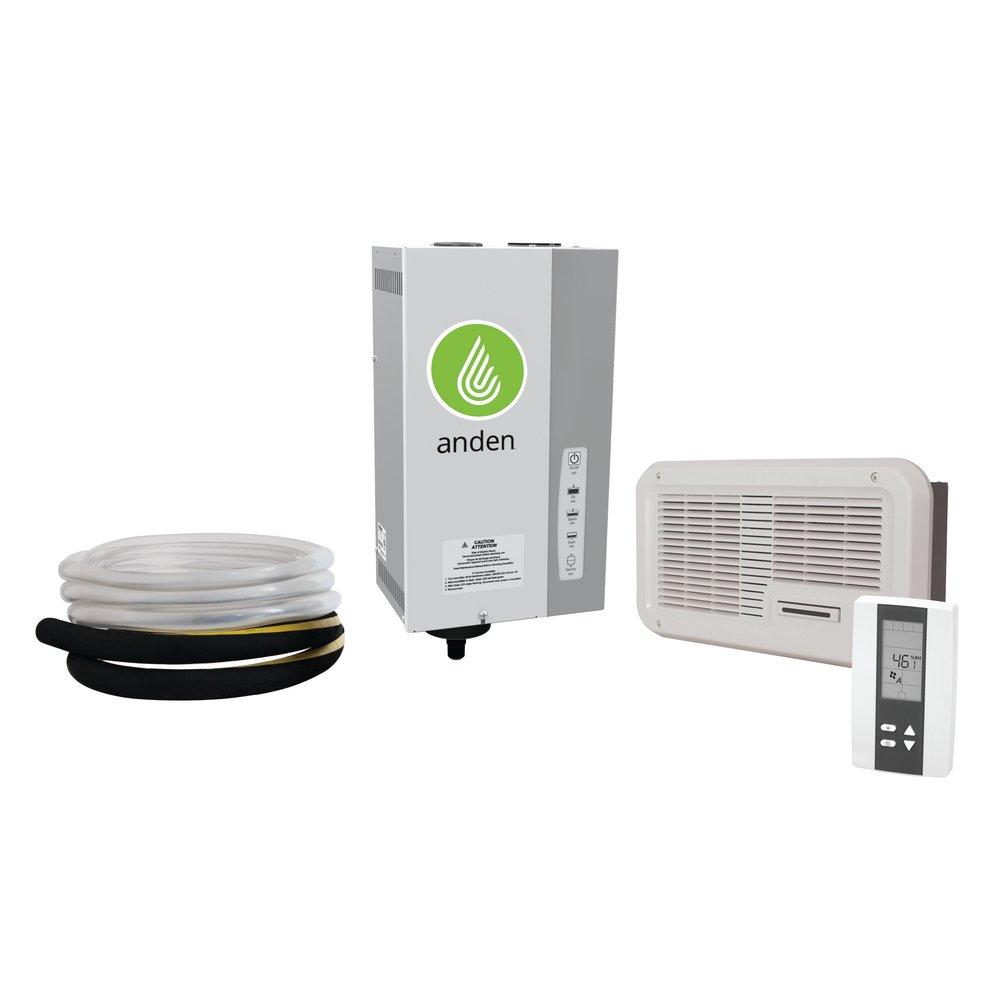 Anden Grey ANDEN STEAM HUMIDIFIER 11.5 34.6 GALLONS/DAY WITH FAN PACK AND MODEL 5558 CONTROL 