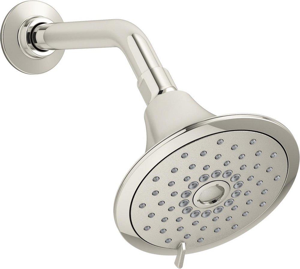KOHLER Vibrant&reg; Polished Nickel 3-function Full Coverage, Pulsating Massage and Silk Spray Showerhead 