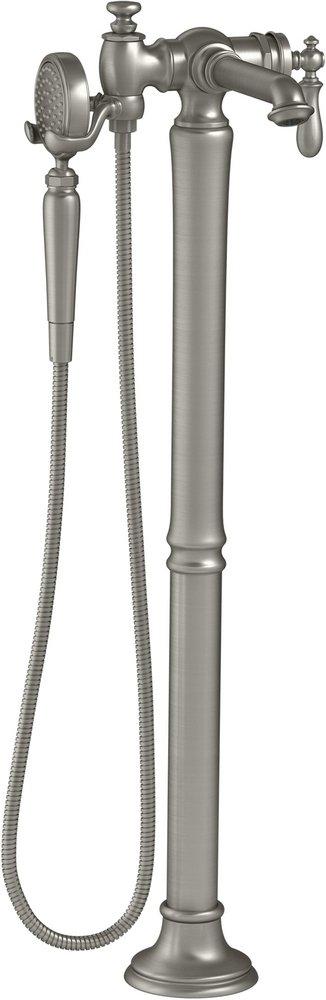 KOHLER Vibrant&reg; Brushed Nickel Single Handle Lever Floor Mount Filler 