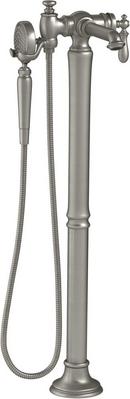 KOHLER Vibrant&reg; Brushed Nickel Single Handle Lever Floor Mount Filler 