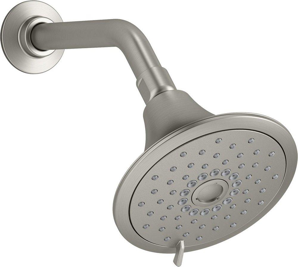 KOHLER Vibrant&reg; Brushed Nickel 3-function Full Coverage, Pulsating Massage and Silk Spray Showerhead 