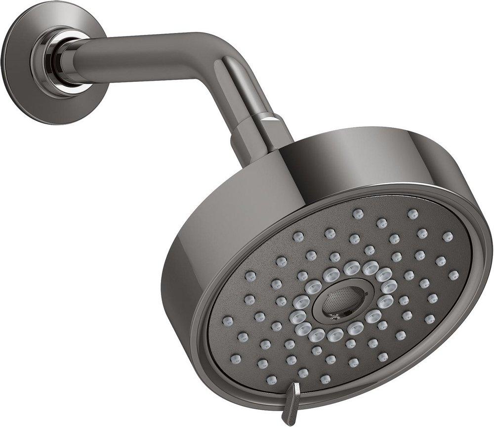 KOHLER Vibrant® Titanium Multi Function Full Coverage, Pulsating Massage and Silk Spray Showerhead 