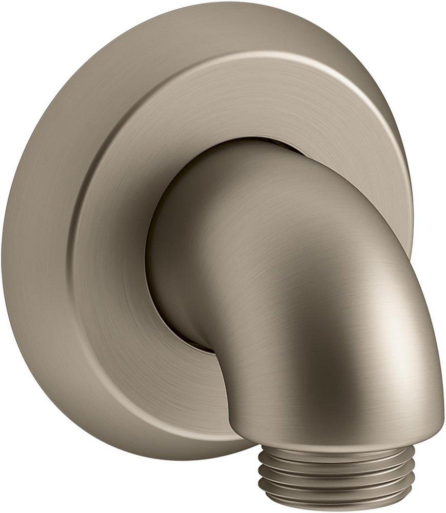 KOHLER Vibrant&reg; Brushed Bronze Brass Wall Mount Supply Elbow with Check Valve 