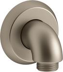 KOHLER Vibrant&reg; Brushed Bronze Brass Wall Mount Supply Elbow with Check Valve 