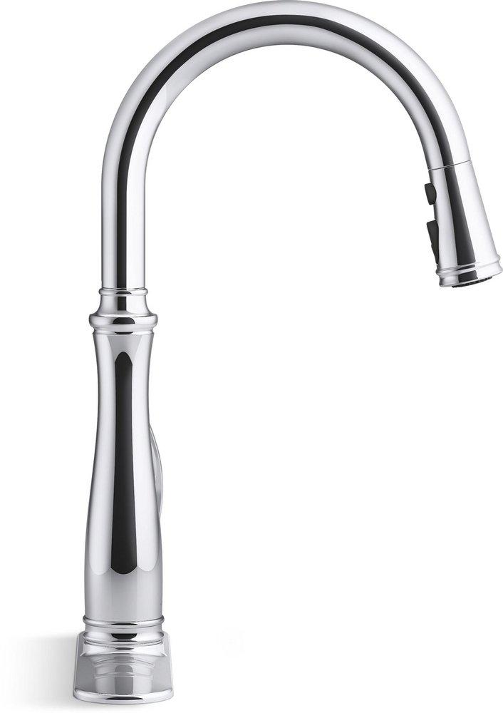 KOHLER Polished Chrome Pull Down, Sensor, Touchless, and Monoblock Kitchen Faucet 
