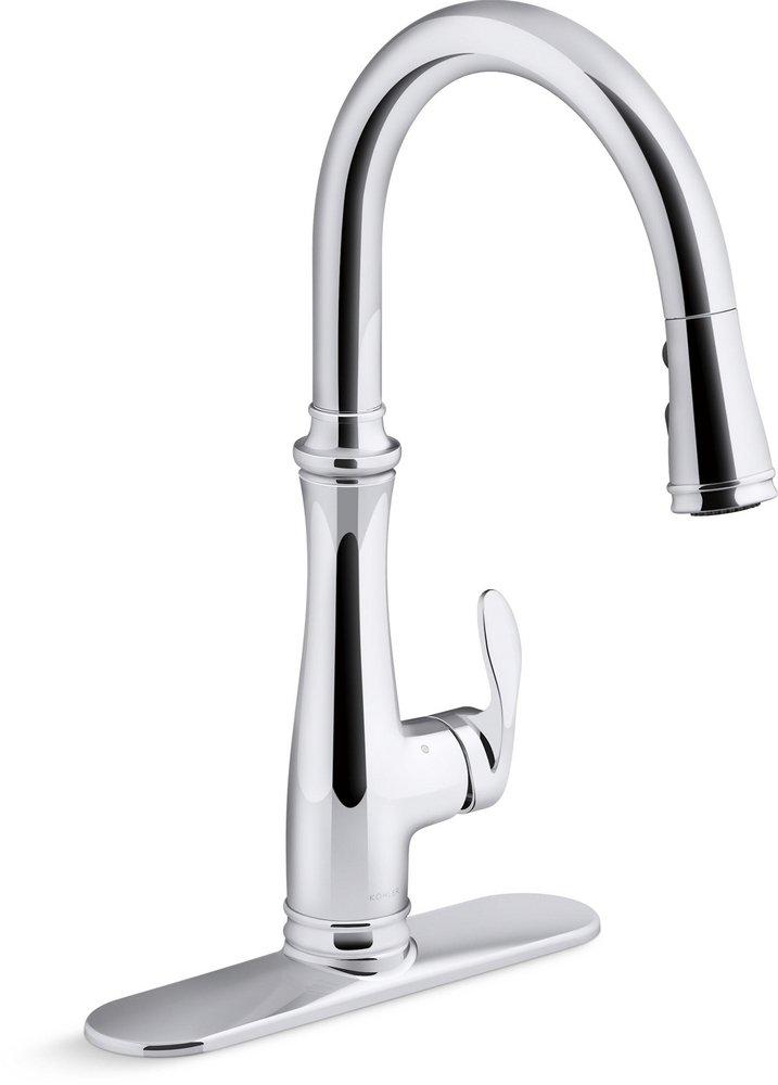 KOHLER Polished Chrome Pull Down, Sensor, Touchless, and Monoblock Kitchen Faucet 