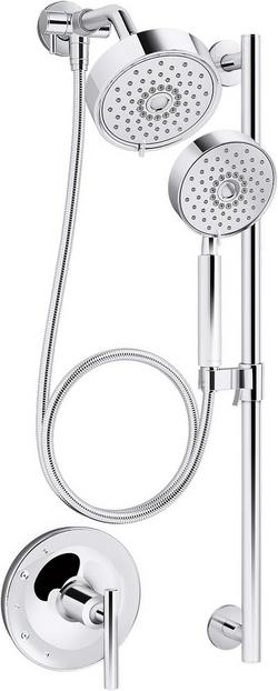 Single Handle Multi Function Shower System in Polished Chrome