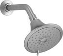 KOHLER Brushed Chrome Multi Function Full Coverage, Pulsating Massage and Silk Spray Showerhead 