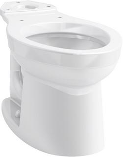 Elongated Floor Mount Toilet Bowl in White