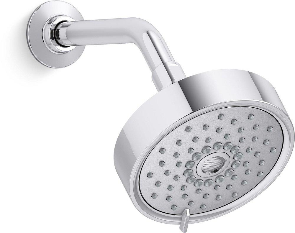 KOHLER Polished Chrome Multi Full Coverage,Pulsating Massage and Silk Showerhead 