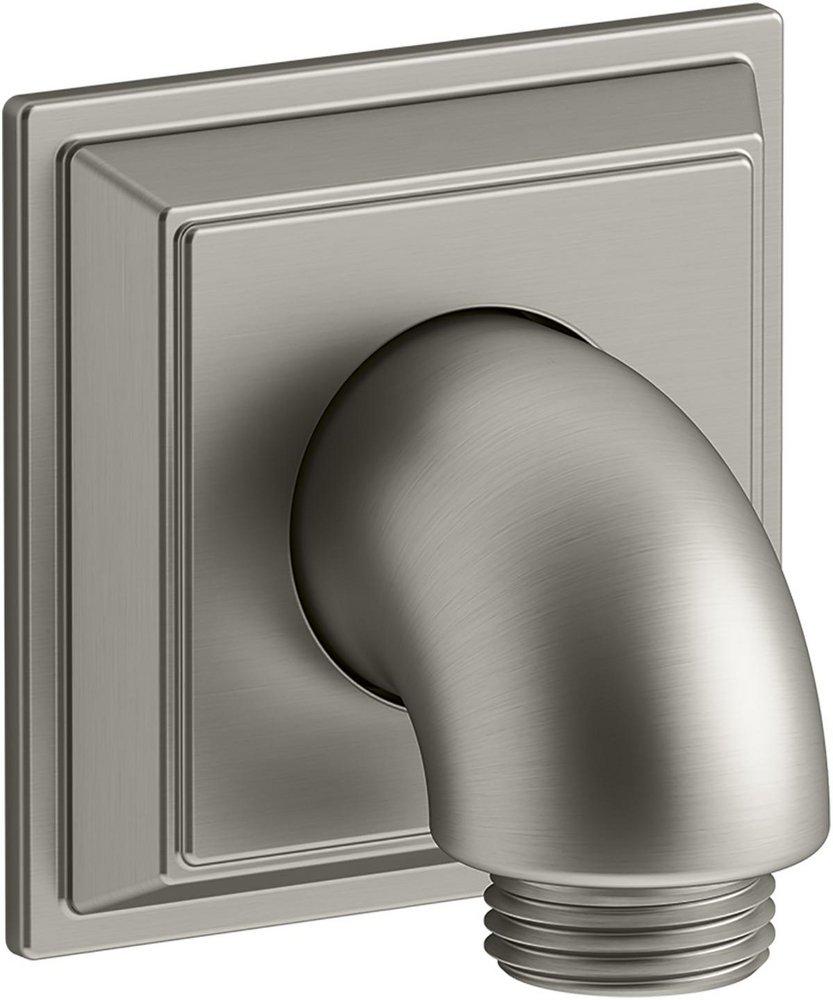 KOHLER Vibrant&reg; Brushed Nickel Brass Wall Mount Supply Elbow with Check Valve 